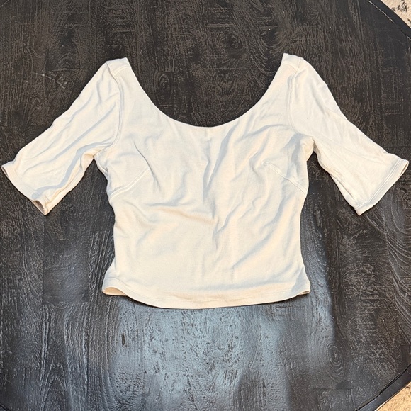 lululemon athletica Tops - Lululemon Athletica Cream Crop Top